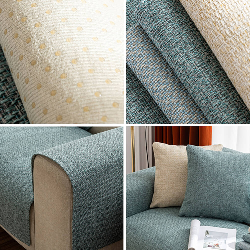 Minimalist Solid Color Breathable Faux Linen Couch