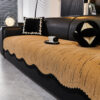 Trendy Chenille Anti-Scratch Elegant Wavy Shaped C