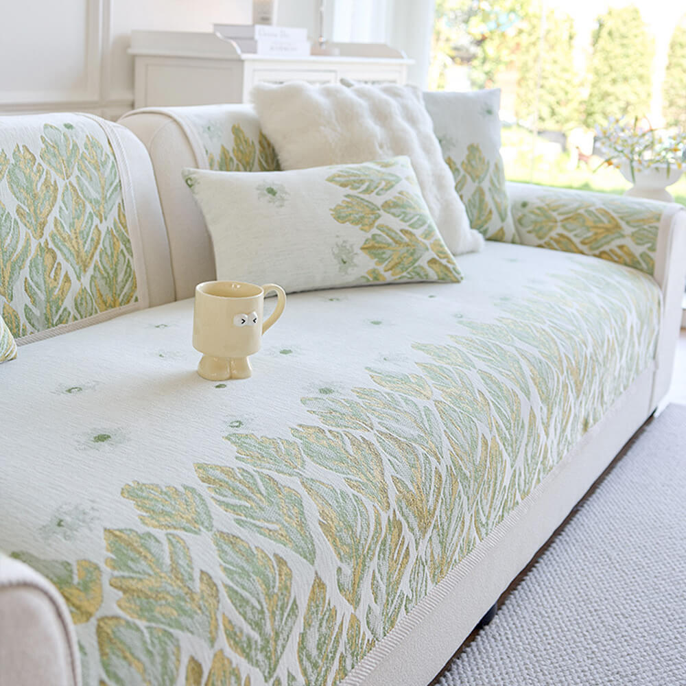 Chenille Romantic Botanical Design Comfortable Cou