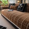 Elegant Checkered Jacquard Chenille All-Season Sof
