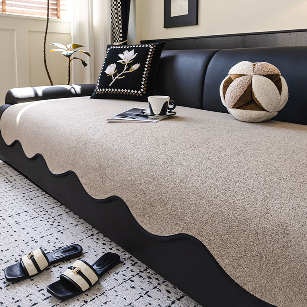 Water-repellent Teddy Fleece Non-Slip Straight Cou