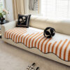 Modern Chevron Stripes Chenille Couch Cover with W