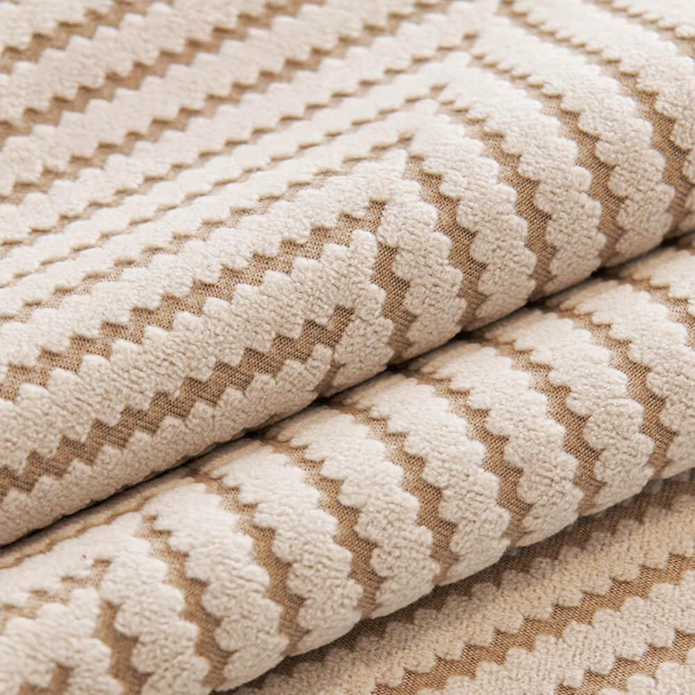 Two-Tone Woven Herringbone Skin-Friendly Polar Fle