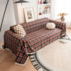 Festive Plaid Color Block Sofa Decoration Couch Co