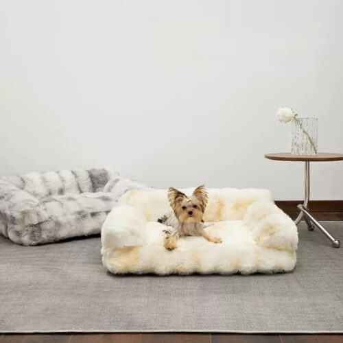 Fluffy Plush Thickened Cozy Pet Calming Bed Dog Ca