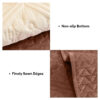 Embossed Geometric Pattern Soft Plush Quilted Non-