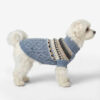 Fair Isle Pattern Knitted Linen Dog Sweater with C