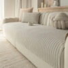 Faux Cotton-Linen Chenille Striped Breathable Scra