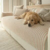 Faux Cotton-Linen Chenille Striped Breathable Scra