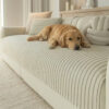 Faux Cotton-Linen Chenille Striped Breathable Scra