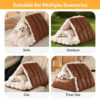 Faux Leather Vintage Multi-function Plush Dog Bed 