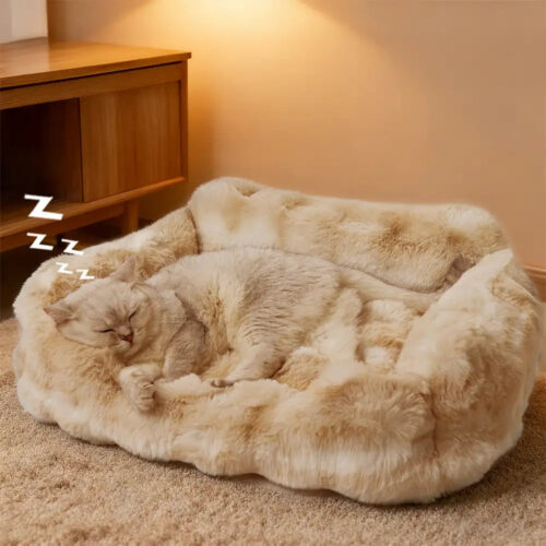 Faux Rabbit Velvet Fluffy Soft Dog And Cat Sofa Be