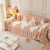 Leaf Stripe Chenille Fabric Fringe Decoration Couc