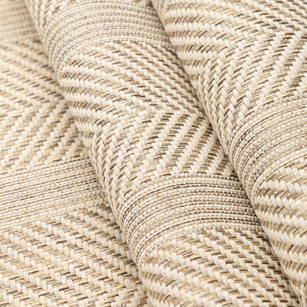 Minimalist Herringbone Weave Breathable Faux Linen