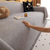 Modern Stripe Chenille Scratch-Resistant Sofa Prot