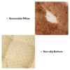 Plush Color-Blocked Creative Bolster Pet Bed