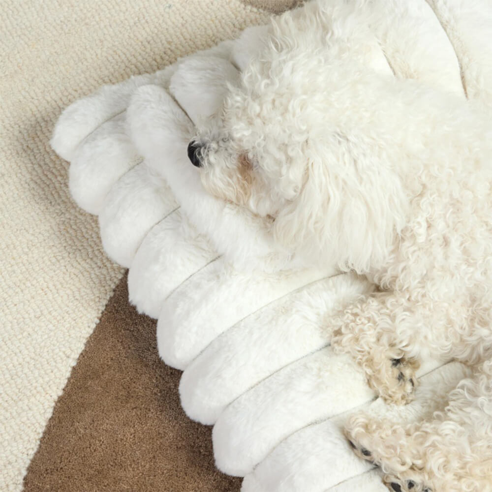 Plush Fluffy Thick Comfort Calming Dog Bed with Pi