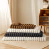 Plush Fluffy Thick Comfort Calming Dog Bed with Pi