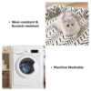 Plush Leaf Jacquard Non-Slip Pet Mat Pet Bed