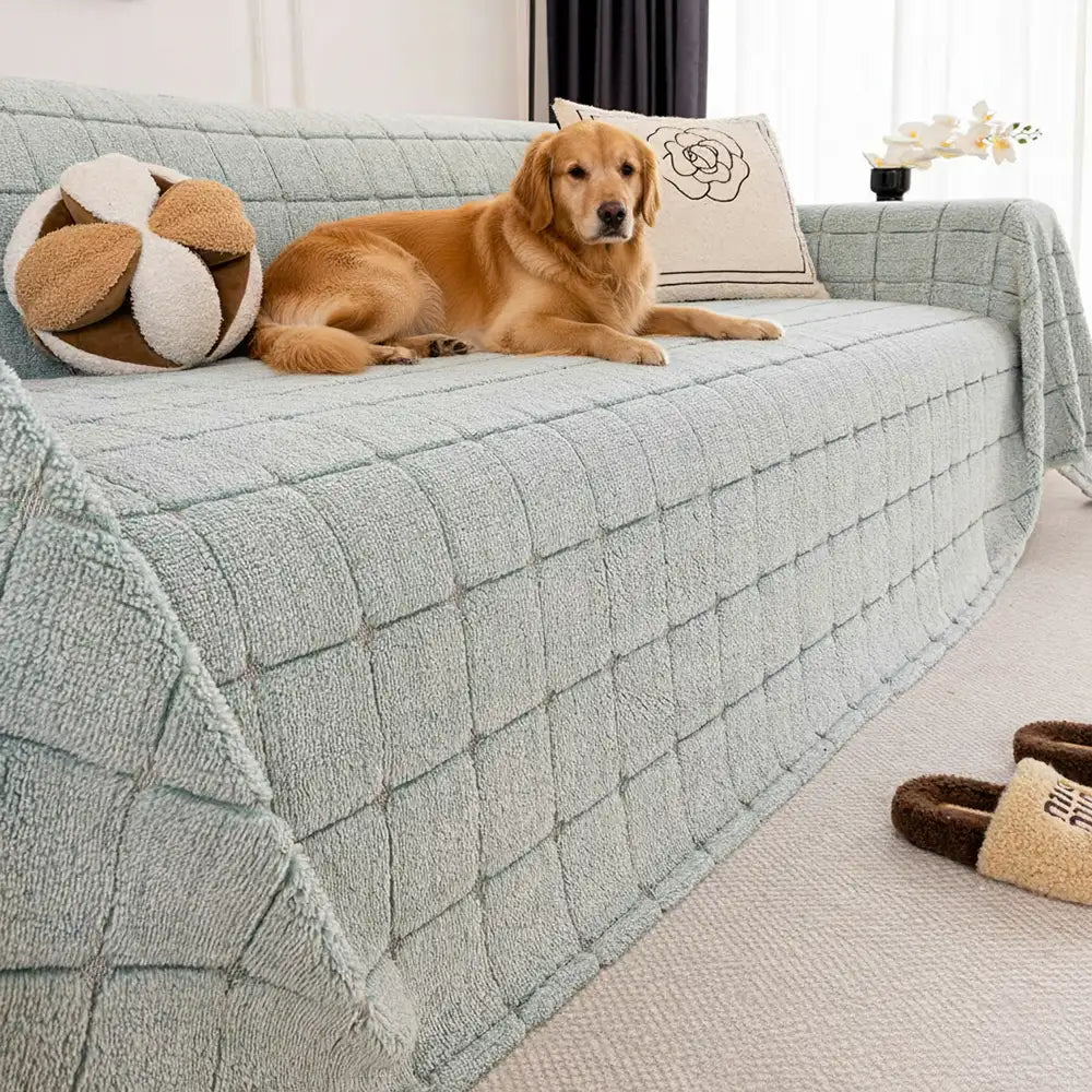 Plush Quilted Classic Checkered Comfortable Thicke