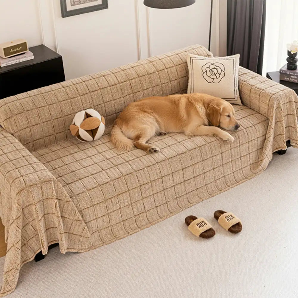 Plush Quilted Classic Checkered Comfortable Thicke