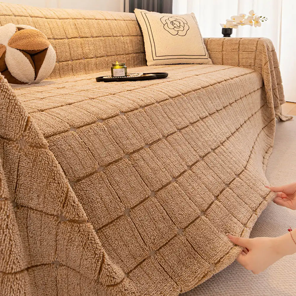 Plush Quilted Classic Checkered Comfortable Thicke