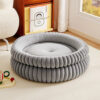 Round Plush Comfort Dog Bed With Raised Sides - Cu