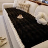 Soft Faux Rabbit Plush Thick Skin-Friendly Non-Sli