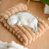 Softness Faux Rabbit Fur Warming Pillow Dog Bed - 