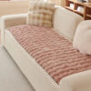 Solid-Color Fluffy Sofa Decor Thickened Couch Cove