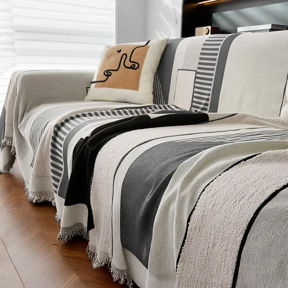 Stripe Art Scratch Resistant Chenille Multifunctio