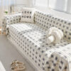 Stylish Checkered Fringed Tassel Chenille Sofa Pro