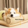 Teddy Fluffy Deep Sleep Large Space Pillow Dog Bed