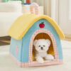 Vintage Plaid Cozy Plush Warm Foldable Cat Cave Do