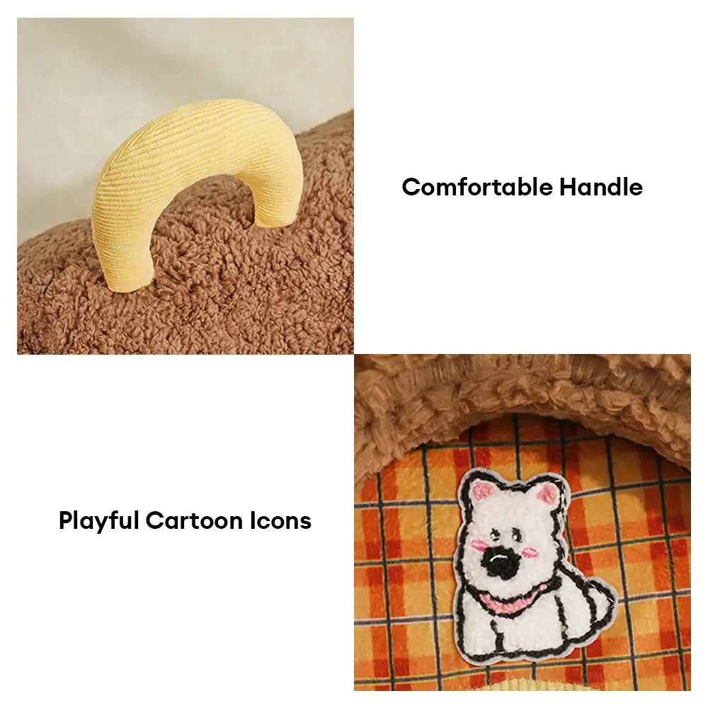 Vintage Plaid Cozy Plush Warm Foldable Cat Cave Do
