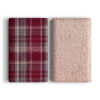 Warm Cozy Plaid Sherpa Fleece Thickened Blanket fo