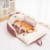 Bear Ears Pet Car Safety Bed Dog Car Seat Bed
