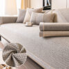 Breathable Woven Cotton Linen Non-Slip Couch Cover