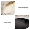 Calming Plush Semi-Enclosed Pet Nest Pita Bed For 