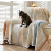 Colorful Rainbow Gradient Full Sofa Drape Throw Co