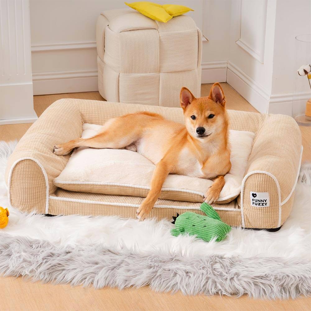 Deluxe Flannel Double-Layer Orthopedic Dog Sofa Be