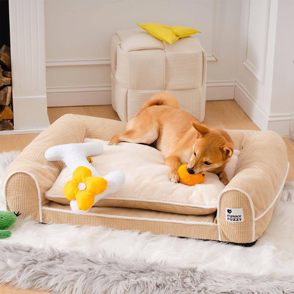 Deluxe Flannel Double-Layer Orthopedic Dog Sofa Be
