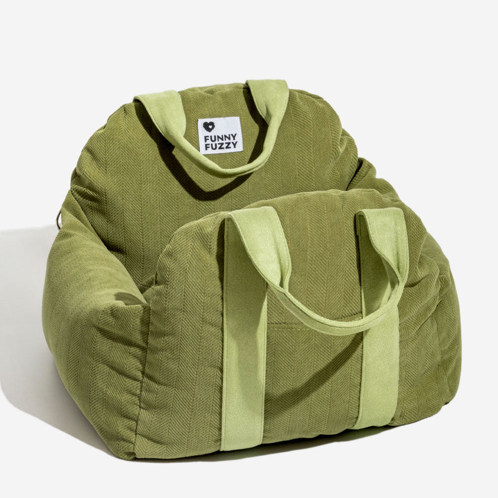 Herringbone Travel Bolster Safety Puppy Dog Car Se