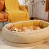 Leaf Shape Dog Blanket With Donut Dog Bed Luxury D