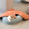 Leaf Shape Dog Blanket With Donut Dog Bed Luxury D