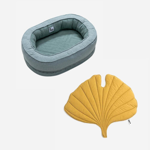 Leaf Shape Dog Blanket With Donut Dog Bed Luxury D