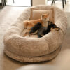 Luxury Super Large Sleep Deeper Oval Bed Human Dog