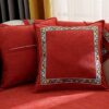 Geometric Decor Solid Color Chenille Non-Slip Comf