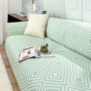 Ice Silk Cooling Geometric Couch Cover Antimicrobi