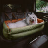 Large Deluxe Faux Leather Dog Car Seat Booster Bed
